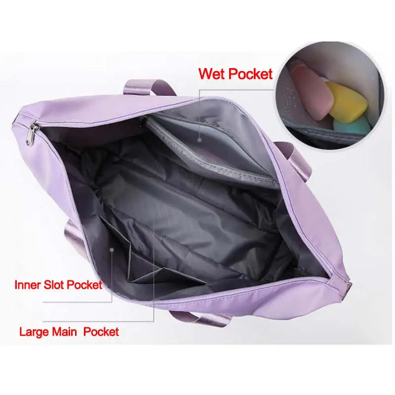 Large Capacity Foldable Travel Bag Gym Shoulder Handbag Yoga