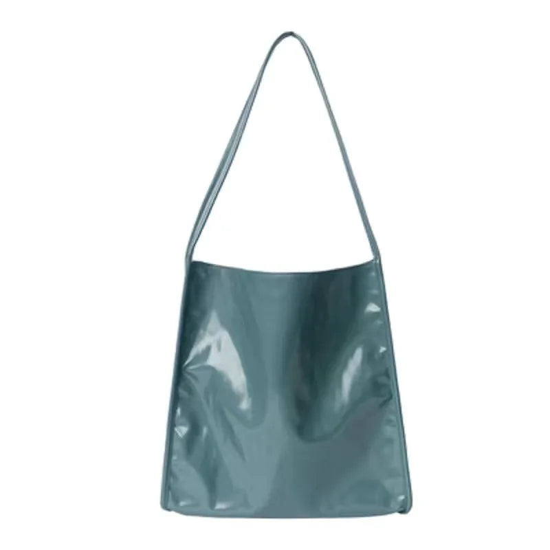 Large-Capacity Tote Shoulder Bag Soft Leather Double Shoulder Strap