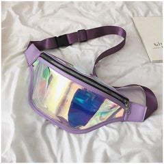 Women's Laser Belt Bags Holographic Waist Pack