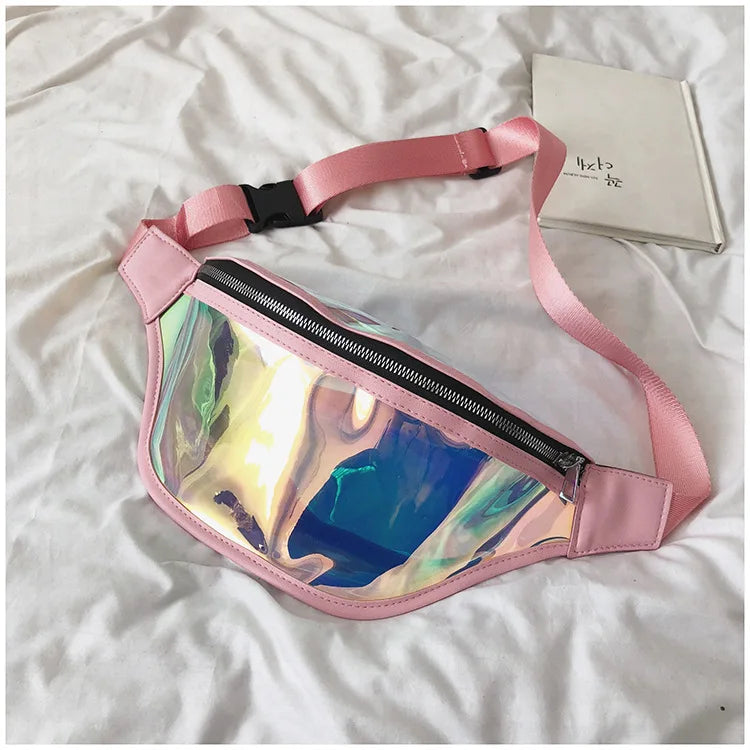 Women's Laser Belt Bags Holographic Waist Pack