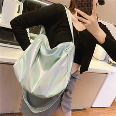 Waterproof Nylon Gym Bag Large Capacity Crossbody Shoulder Tote