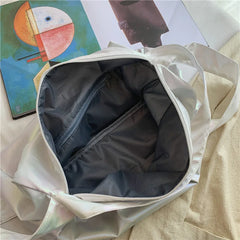 Waterproof Nylon Gym Bag Large Capacity Crossbody Shoulder Tote
