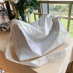 Waterproof Nylon Gym Bag Large Capacity Crossbody Shoulder Tote