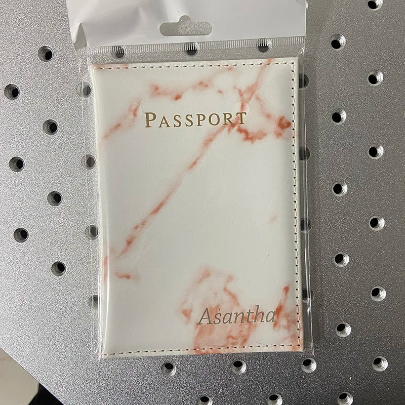 Personalized Name Passport Cover Travel Wallet PU Passport Holder