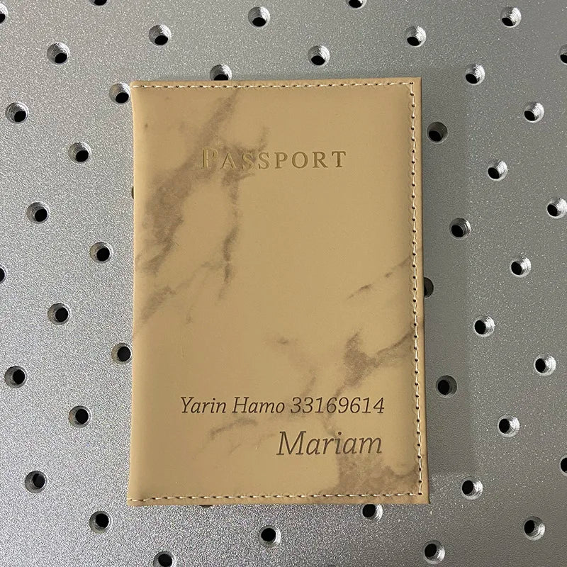Personalized Name Passport Cover Travel Wallet PU Passport Holder
