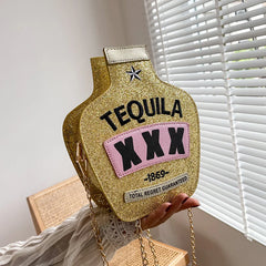 Laser Sequins Shoulder Bag for Women Chain Satchel