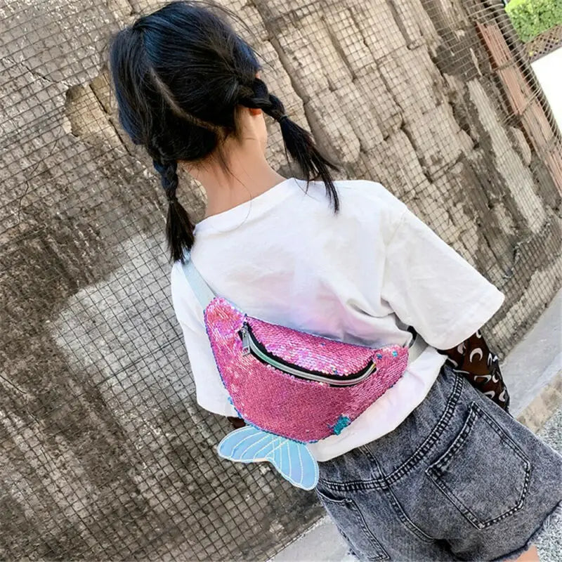 Glitter Waist Fanny Pack Women Travel Money Belt Bum Bag Pouch