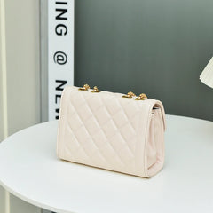 Embroidered Diamond Square Shoulder Bag for Women