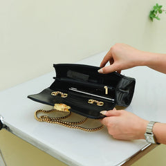 Leather Women Handbags Chains Crossbody Shoulder Bag