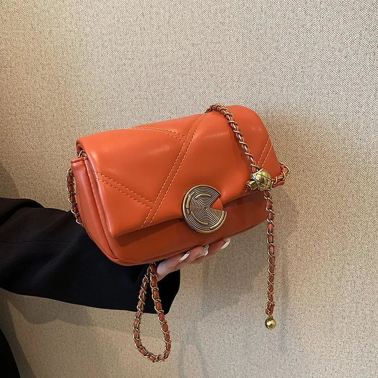Lattice Bag Chain Women's Bag Autumn Small Square Bag Joker Shoulder Messenger B