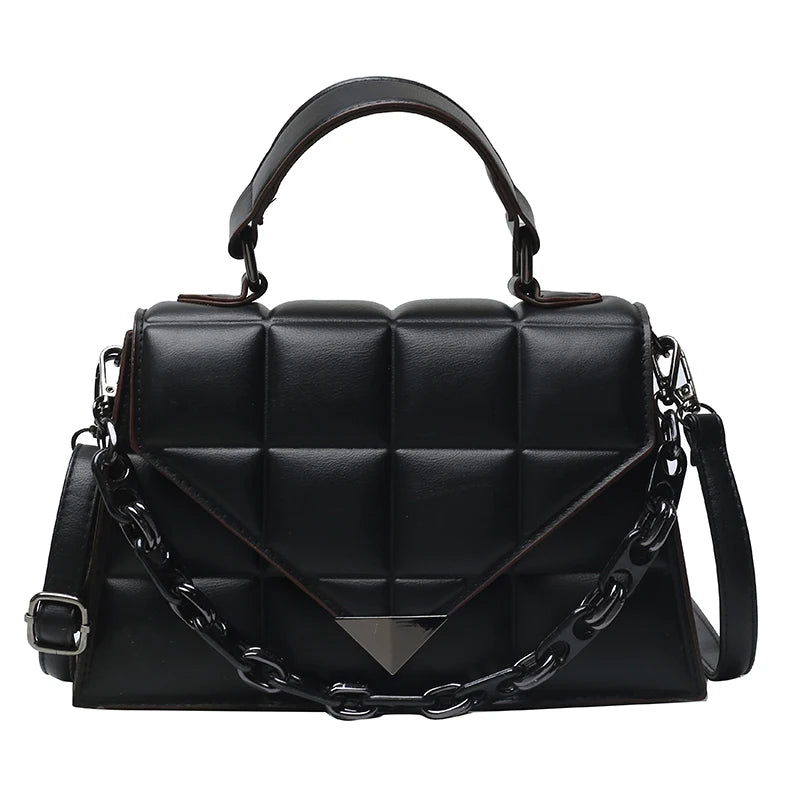 Lattice Women's Brandl Crossbody Bags PU Leather Shoulder Pack Handbags