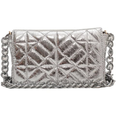 Lattice Flap Crossbody Bag PU Leather Women's Handbag