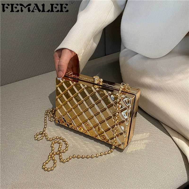 Plaid Crossbody Bag Women Party Clutch