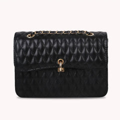 Lattice Pattern PU Shoulder Messenger Bag Women Chain Handbag