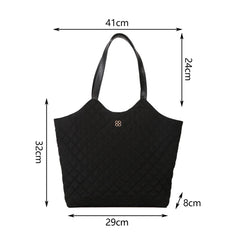 Vintage Lattice Pattern Women Handbag Shoulder Tote Female Bags