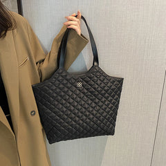 Vintage Lattice Pattern Women Handbag Shoulder Tote Female Bags