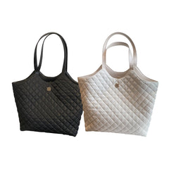 Vintage Lattice Pattern Women Handbag Shoulder Tote Female Bags