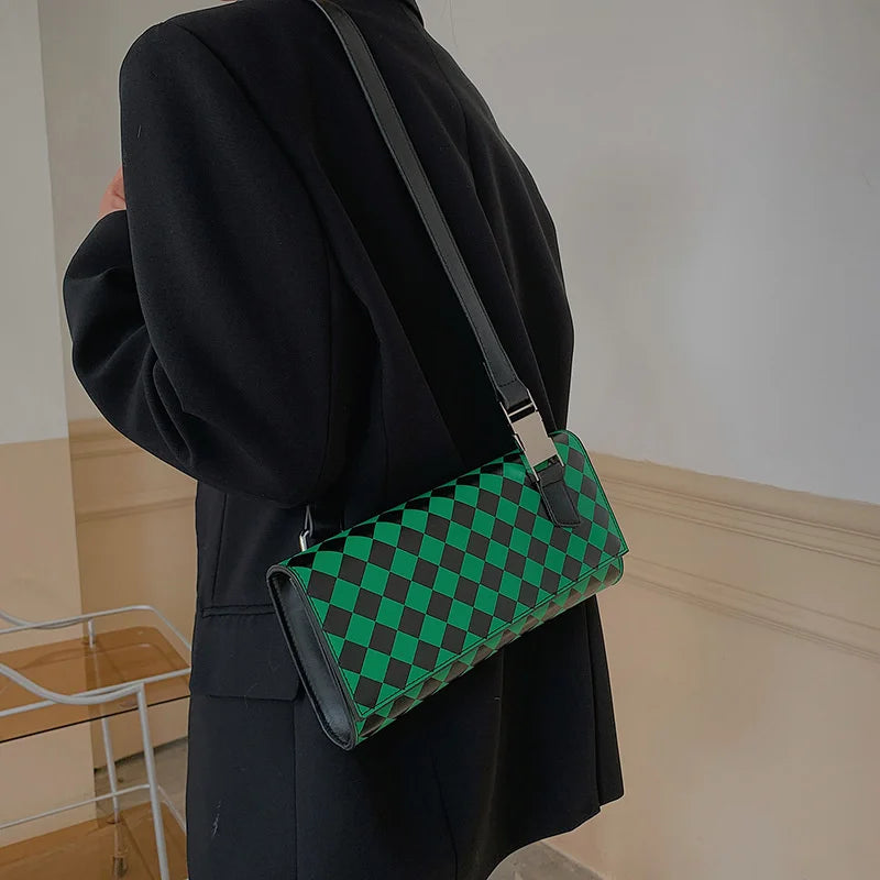 Lattice Shoulder Bag Women's Small Fresh Traveling Bag