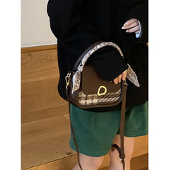 Lattice Tweed Small Square Bag Women's Ins Messenger Bag