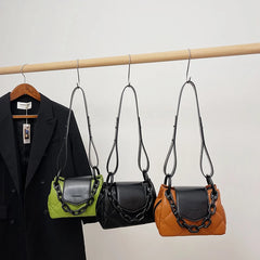 Winter Lattice Square Tote Bag PU Leather Women's Handbag