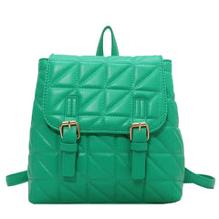 Lattice Women Backpack Bag PU Leather High Travel Rucksack