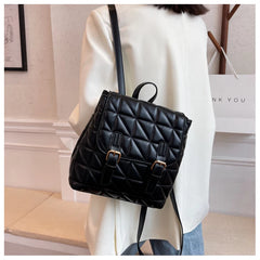 Lattice Women Backpack Bag PU Leather High Travel Rucksack