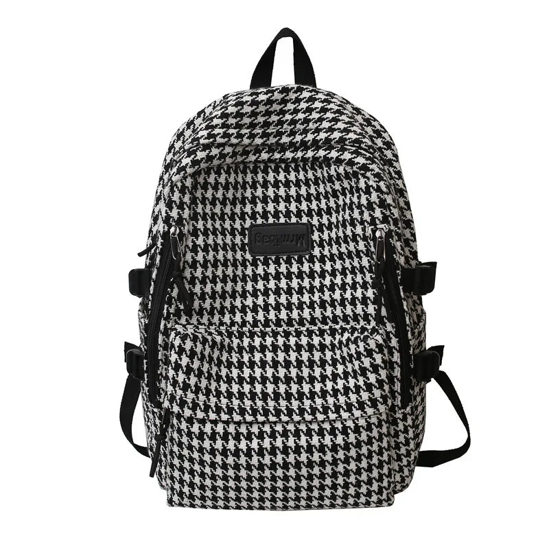 Women's Knit Backpack Ladies School Bag Female Large-capacity College Pattern