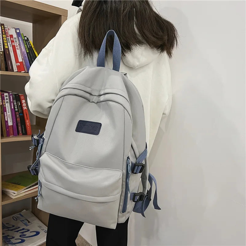 Women's Knit Backpack Ladies School Bag Female Large-capacity College Pattern