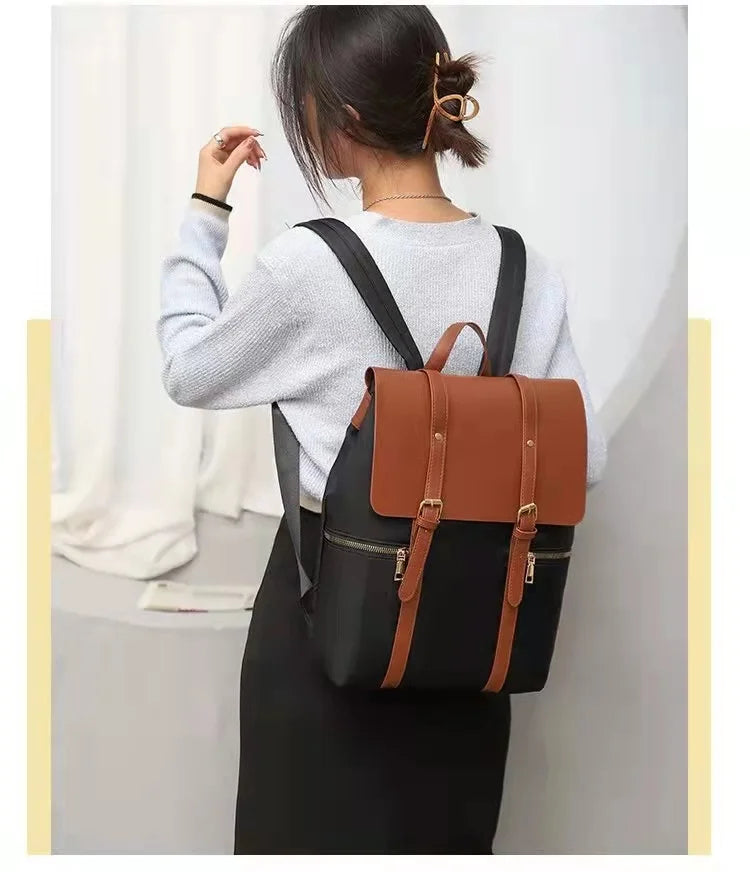 Lazy Oxford cloth nylon backpack school bag