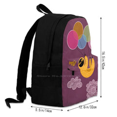 Lazybones School Bag Big Capacity Backpack Laptop 15 Inch Heart Feeling