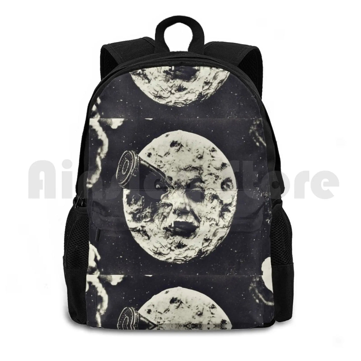 Outdoor Hiking Backpack Waterproof Camping Travel Night Sky Space Moon Galaxy