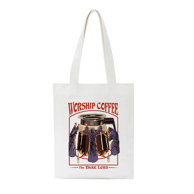 Cravity Devil Print Canvas Harajuku Vintage Shoulder Bag