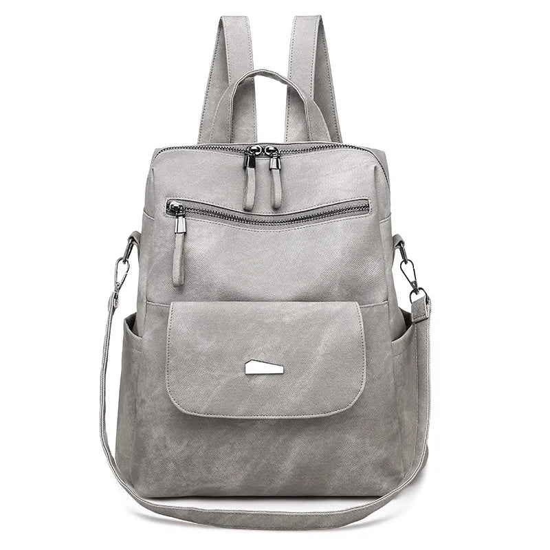 Vintage Leather Women's Backpack Travel School Bagpack