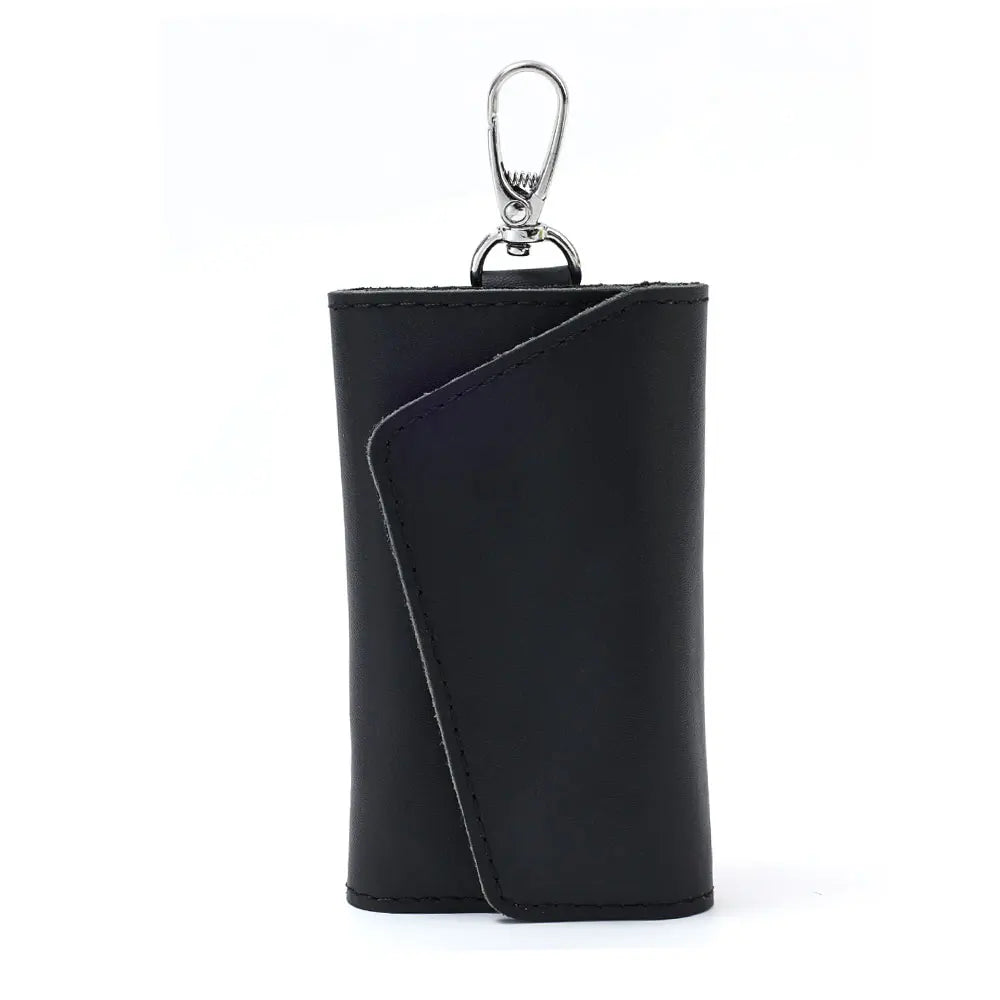 Leather Car Key Case Holder Organizer Pouch Split Key Wallet Bag