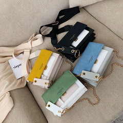 Women's Leather Crossbody Bag Chain Shoulder Purse Handbag