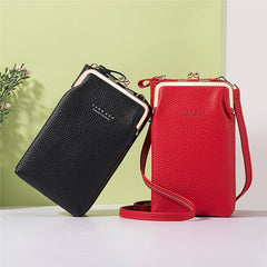 Small Matte Leather Crossbody Bag for Women