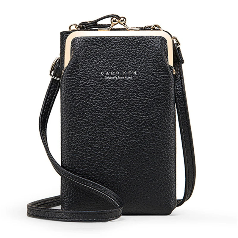 Small Matte Leather Crossbody Bag for Women