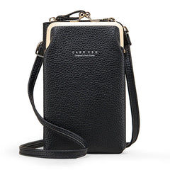 Small Matte Leather Crossbody Bag for Women