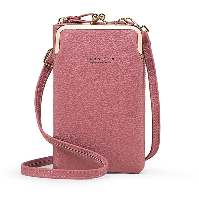 Small Matte Leather Crossbody Bag for Women