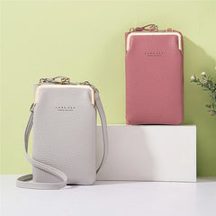 Small Matte Leather Crossbody Bag for Women