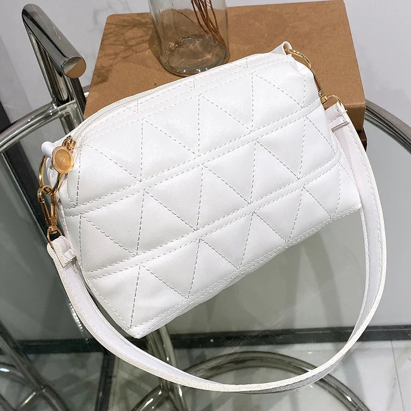 Embroidered Rhombic Chain Bag for Women