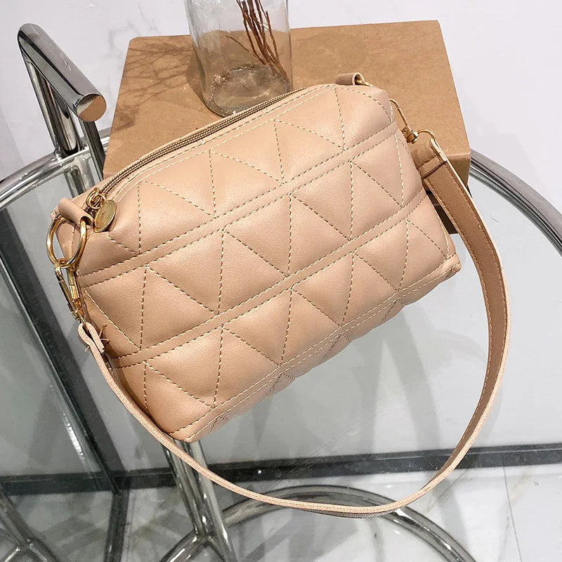 Embroidered Rhombic Chain Bag for Women