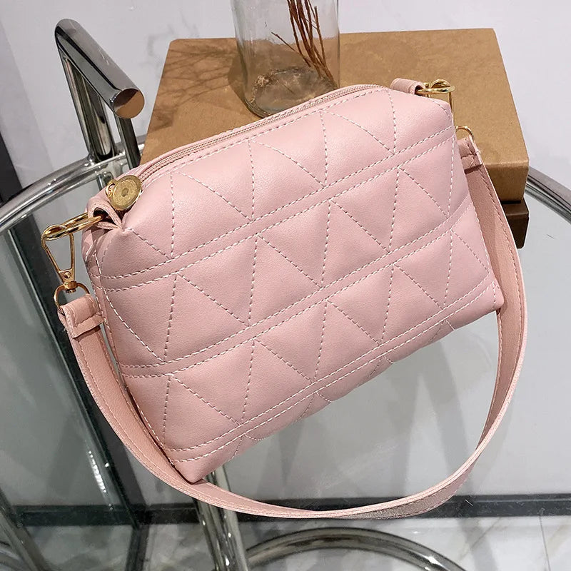 Embroidered Rhombic Chain Bag for Women