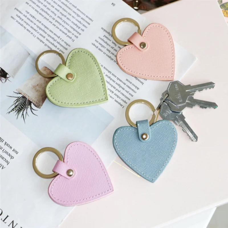 Heart Shape Keychain Women Holder Female Key Ring Pouch Cover