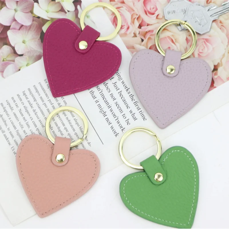 Heart Shape Keychain Women Holder Female Key Ring Pouch Cover