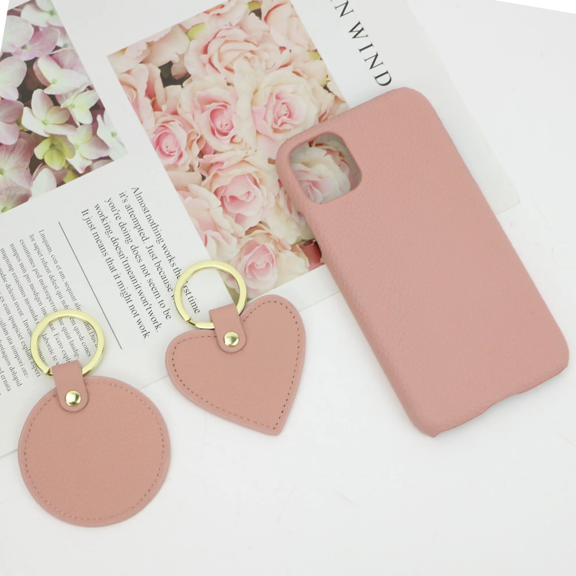 Heart Shape Keychain Women Holder Female Key Ring Pouch Cover