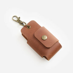 Leather Key Holder DIY Car Key Wallet Keychain Key Organizer Unisex Solid Folder