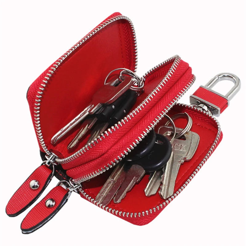Leather Key Wallet Car Key Bag Function Key Case Holder