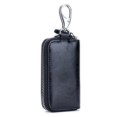 Men's Leather Key Wallet Car Key Holder Zipper