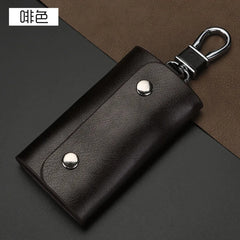Leather Key Wallets Women Men Key Holder Rivets keychain pouch
